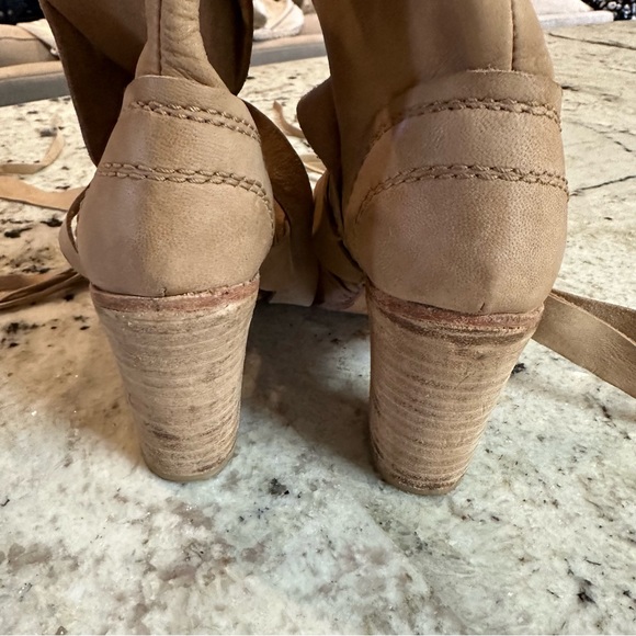 Free People Seven Wonders Wrap Around Ankle Tie Booties B117 - Picture 6 of 11